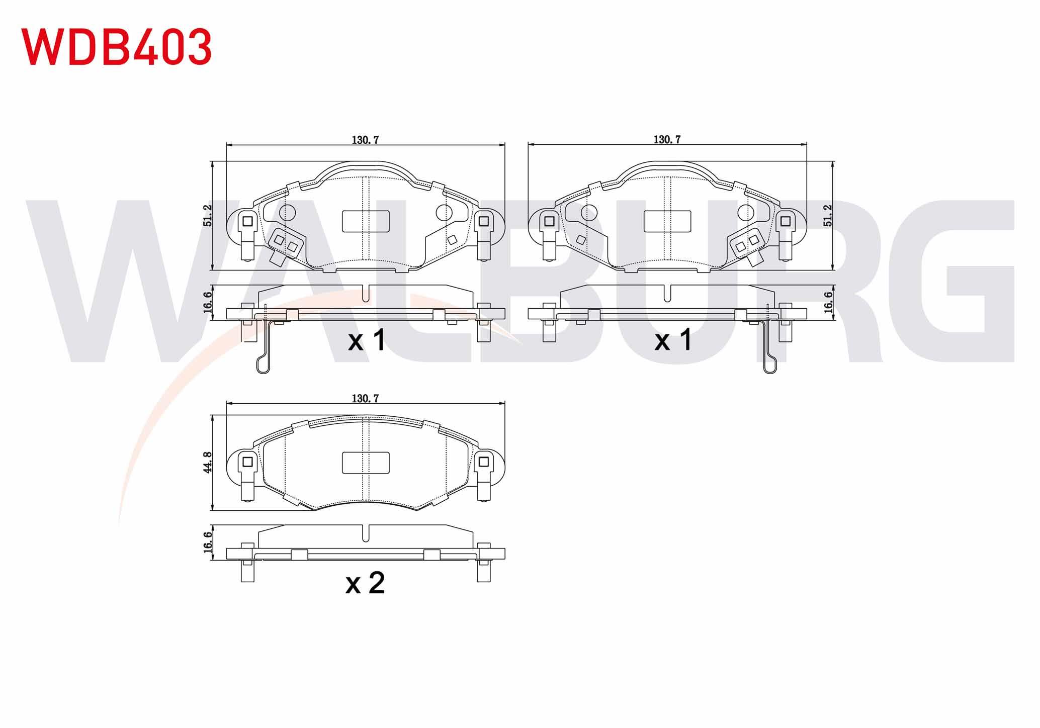 FREN BALATA ON IKAZLI TOYOTA YARIS 1.5 VVT-I 1999-2005/ YARIS 1.4 D-4D 1999-2005/YARIS VERSO 1.3 VVT-I 1999-2005/YARIS VERSO 1.4 D-4D 1999-2005/YARIS VERSO 1.5 VVT-I 1999-2005