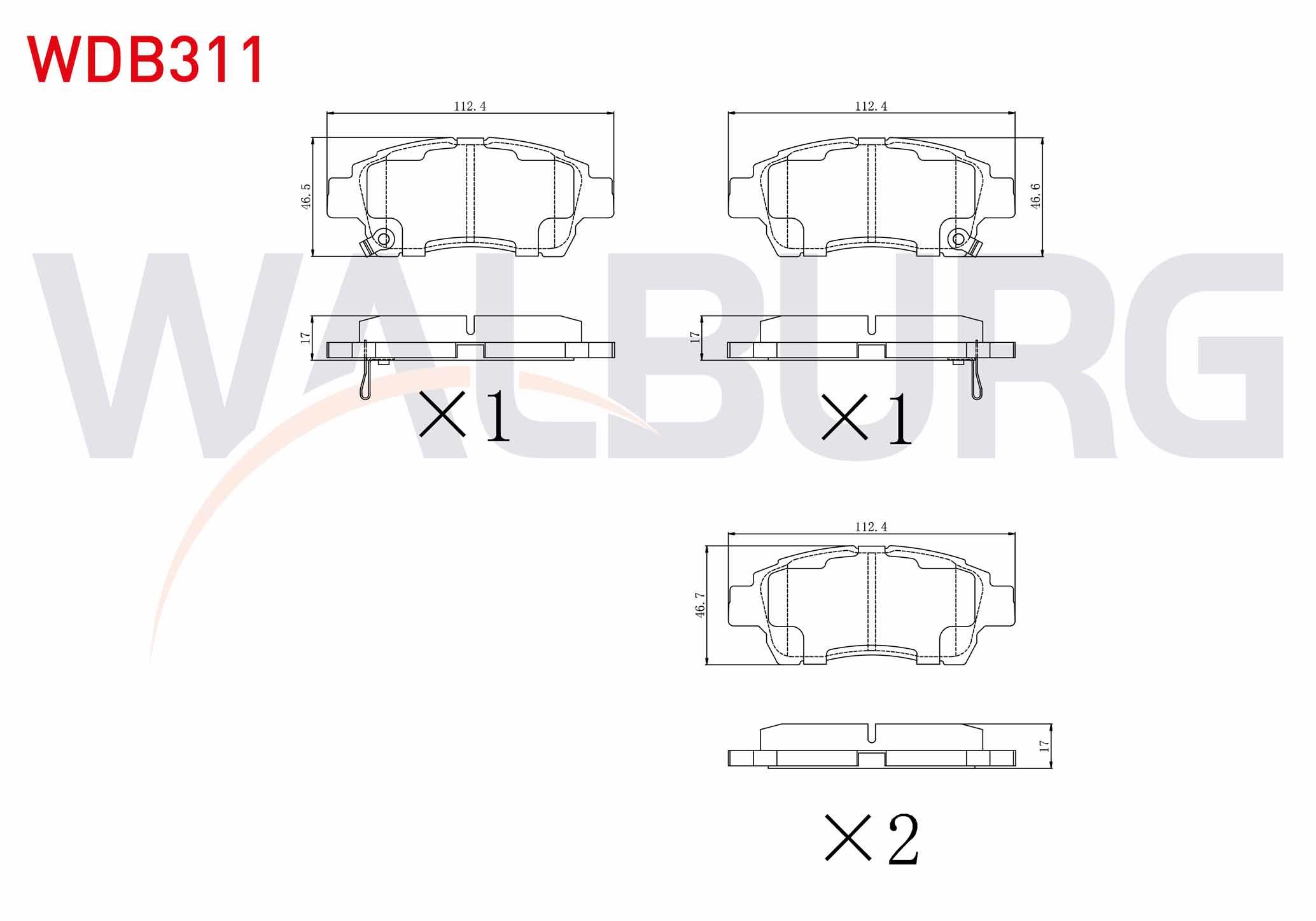 FREN BALATA ON IKAZLI TOYOTA YARIS (_CP10) 1.0i 1999-2005 / YARIS (_CP10) 1.3i 1999-2005