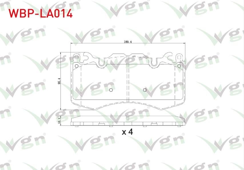 FREN BALATA ON LAND ROVER DISCOVERY IV (LA) 3.0 TD 4X4 2010-