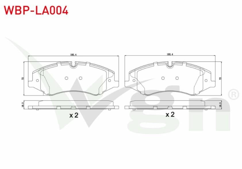 FREN BALATA ON LAND ROVER DISCOVERY IV (LA) 3.0 TD 4X4 18.70mm 2010-