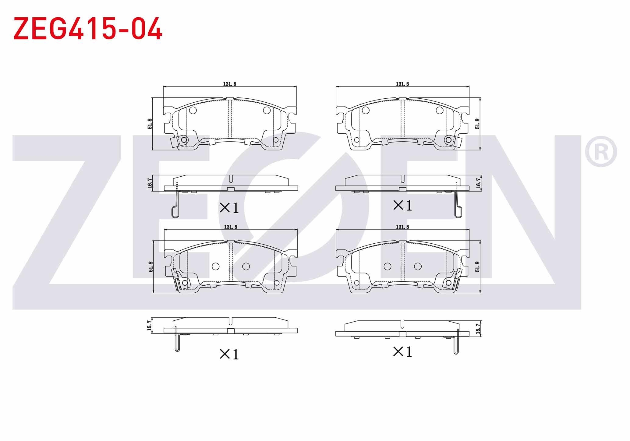 FREN BALATA ON MAZDA 626 IV (GE) 1.8i 1992-1997/ 626 IV (GE) 2.0i 1992-1997 /  626 V (GF) 1.8i 1997-2002
