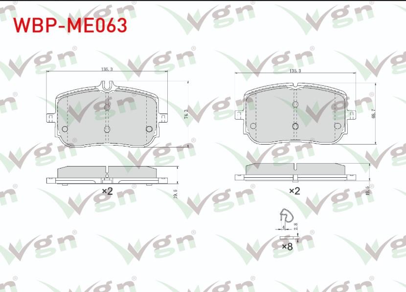 FREN BALATA ON MERCEDES A 180 d - 200 (W177) 2018- / CLA 180 d - 200 (C118) 2019-