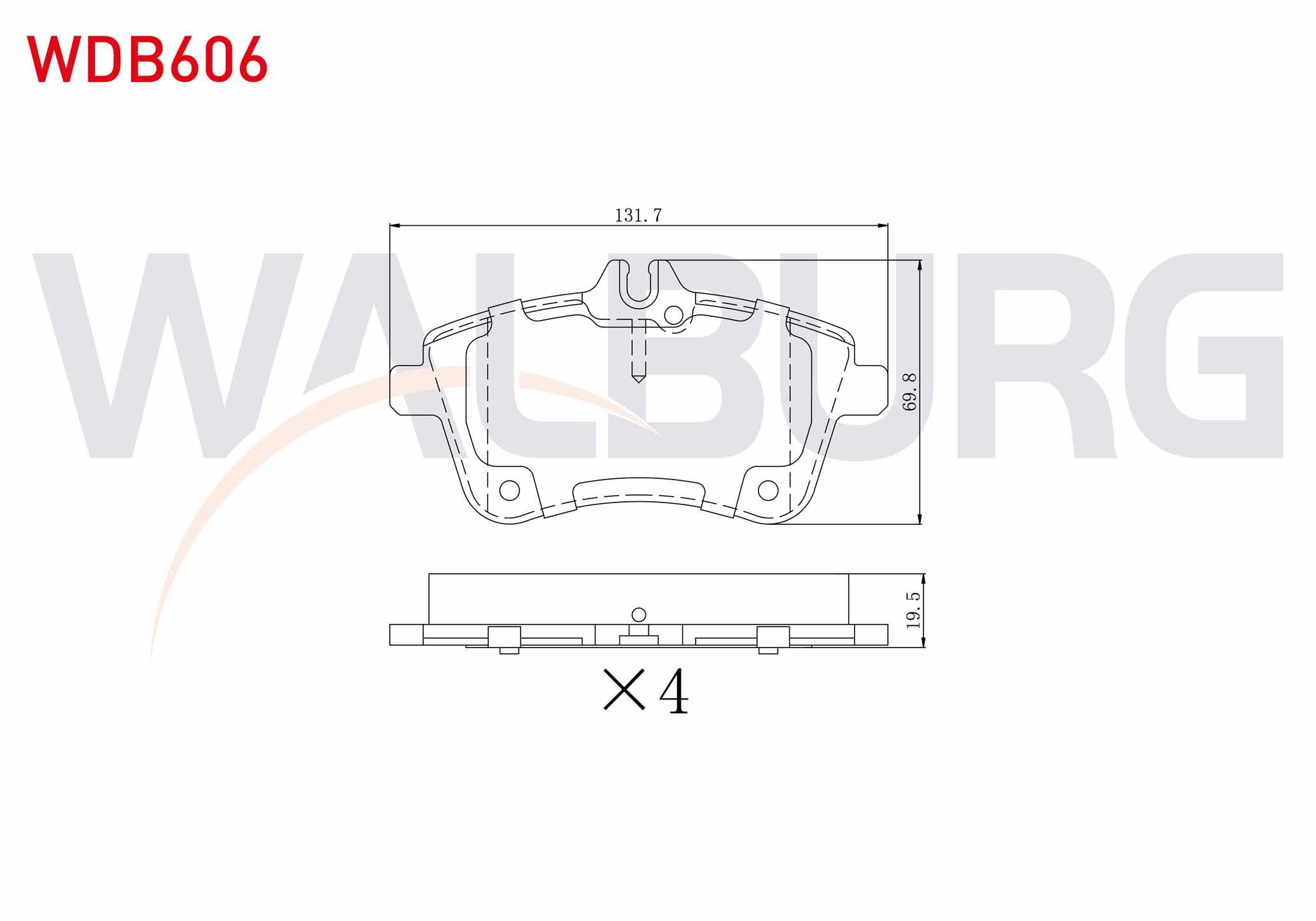 FREN BALATA ON MERCEDES B SERISI (W245) B 200 CDI 2005-2011 / MERCEDES A SERISI (W169) A 200 2004-2012 / MERCEDES B SERISI (W245) B 200 CDI 2005-2011