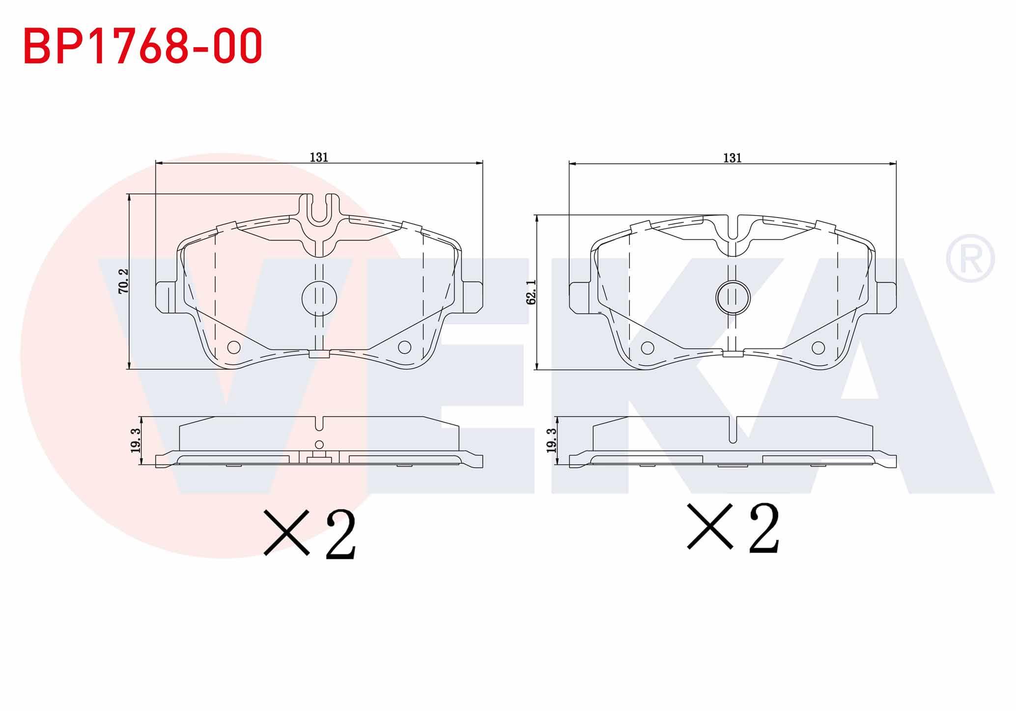 FREN BALATA ON MERCEDES C SERISI (W203) C 200 CDI 2000-2006/ (W203) C 180 2000-2006/ (W203) C 200 2000-2006/ (W203) C 270 CDI 2000-2006/ (W203) C 220 CDI 2000-2006/ SLK (R171) 200 2004-2011/