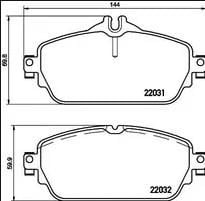 FREN BALATA ON MERCEDES C SERISI (W205) C 180 2014- / C SERISI (W205) C 180 BlueTEC 2014- A008420362 A0084203720