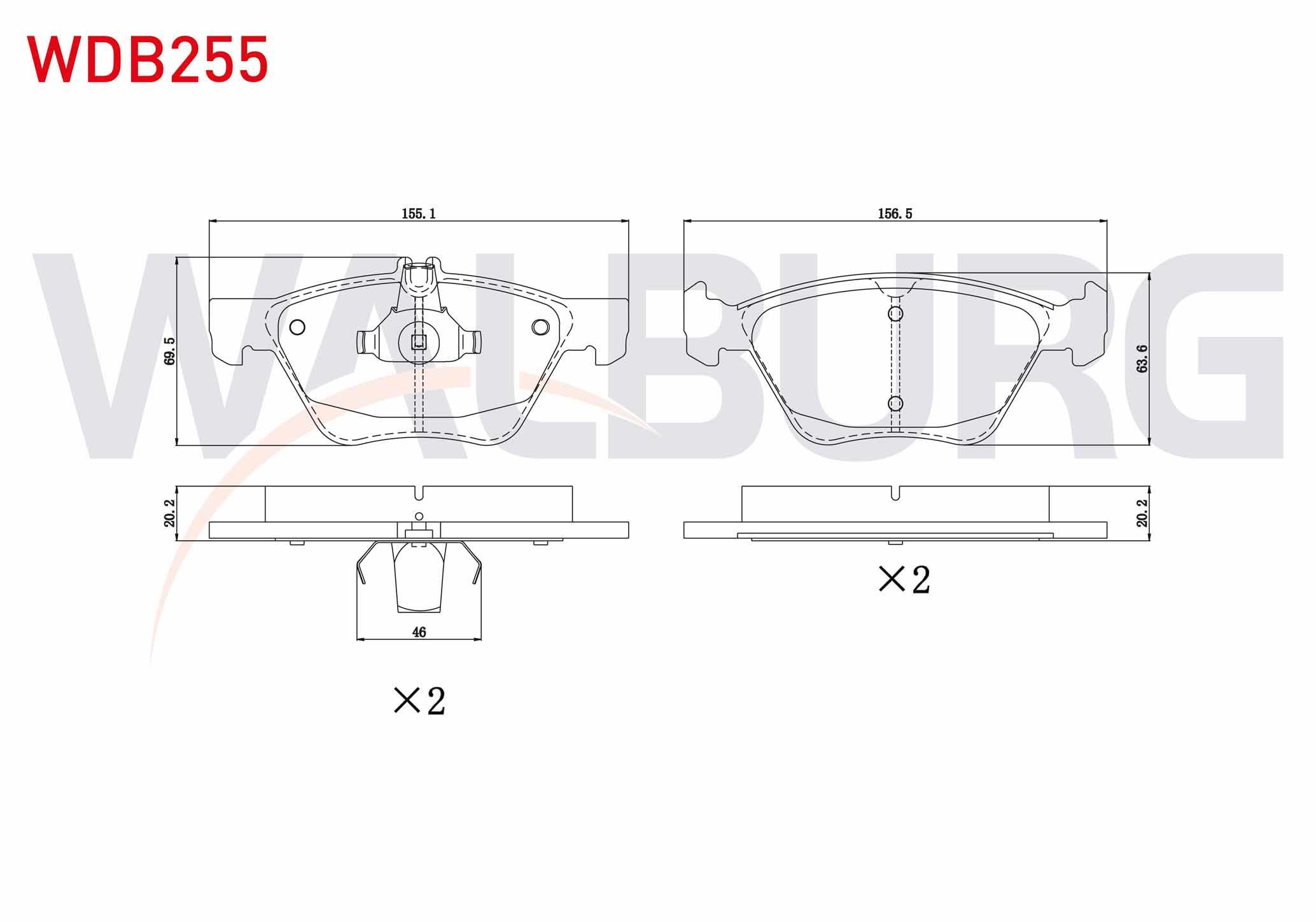 FREN BALATA ON MERCEDES E SERISI (W210) E 280 1995-2002/ (W210) E 320 CDI 1995-2002/ (W210) E 270 CDI 1995-2002/ (W210) E 200 CDI 1995-2002/ (W210) E 220 CDI 1995-2002/ (W210) E 200 1995-2002
