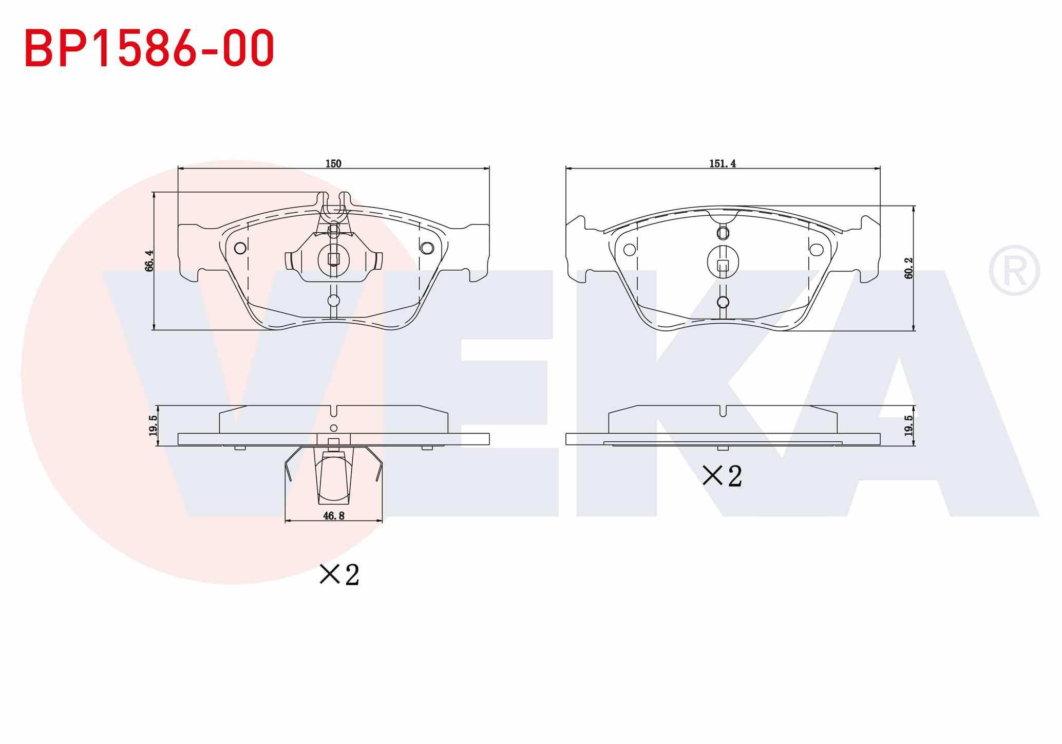 FREN BALATA ON MERCEDES E SERISI (W210) E 230 1995-2002/ (W210) E 200 1995-2002/ (W210) E 200 CDI 1995-2002/ (W210) E 270 CDI 1995-2002/ (W210) E 280 1995-2002/ (W210) E 320 CDI 1995-2002