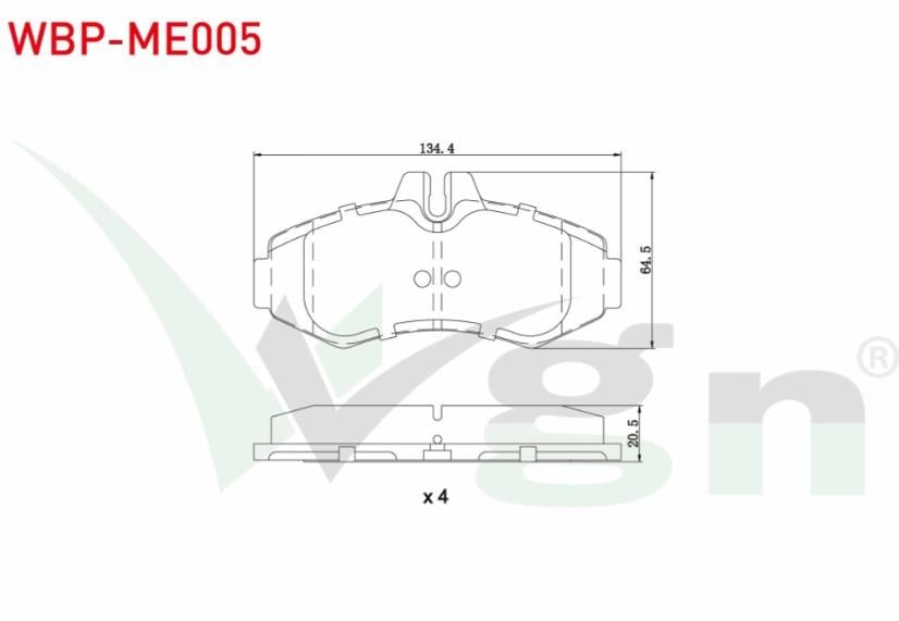 FREN BALATA ON MERCEDES VITO (638) 108 CDI 1997-2003 / VITO (638) 110 CDI 1997-2003