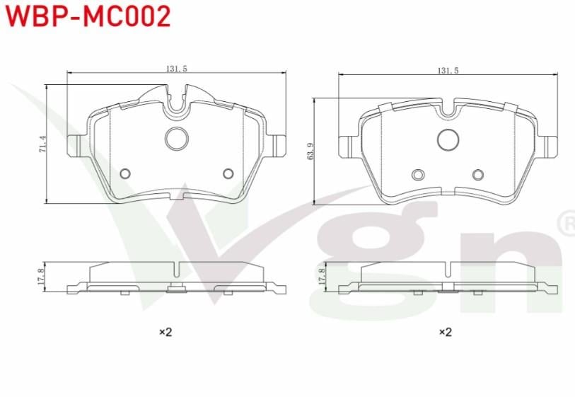 FREN BALATA ON MINI MINI (R56) COOPER 1.6i 2006-2013