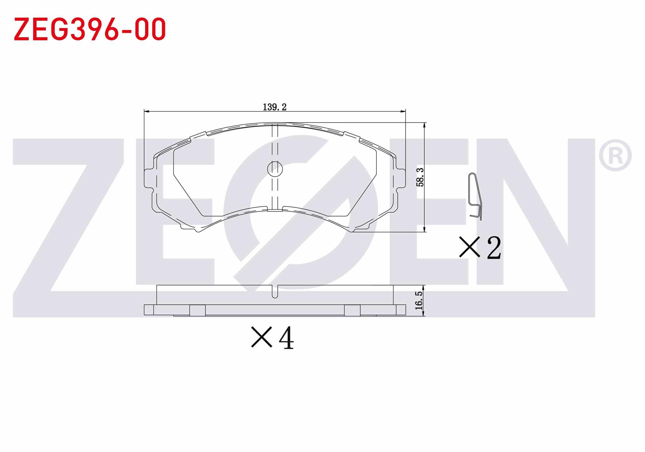 FREN BALATA ON MITSUBISHI  (V7W,V6W) 3.2 DI-D 2000-2007 / PAJERO III 2.5 TDI 2000-2007 / PAJERO III 3.5 GDI 2000-2007 / MAZDA E 2200 (SR2) 2.2 D 1984-2004