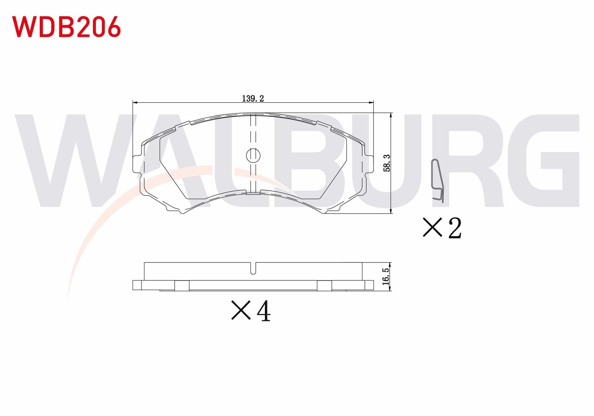 FREN BALATA ON MITSUBISHI  (V7W,V6W) 3.2 DI-D 2000-2007 / PAJERO III 2.5 TDI 2000-2007 / PAJERO III 3.5 GDI 2000-2007 / MAZDA E 2200 (SR2) 2.2 D 1984-2004