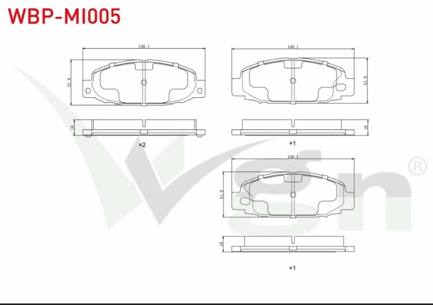 FREN BALATA ON MITSUBISHI CANTER FUSO FE519 3.0 2006-