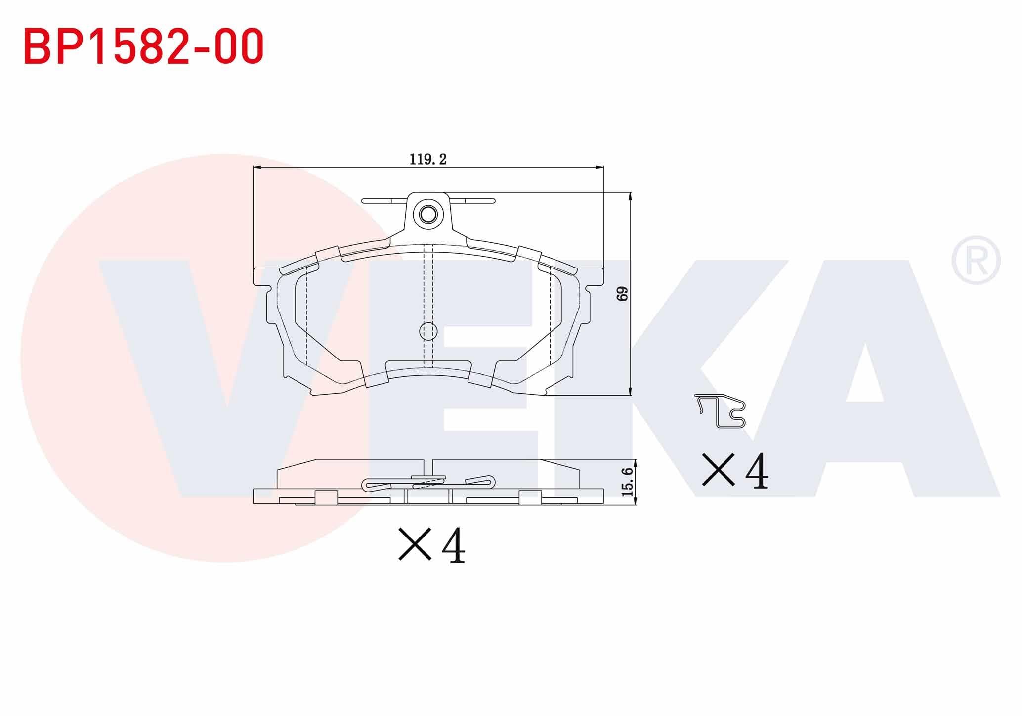 FREN BALATA ON MITSUBISHI CARISMA (DA) 1.6 1995-2006 / CARISMA (DA) 1.9 TD 1995-2006