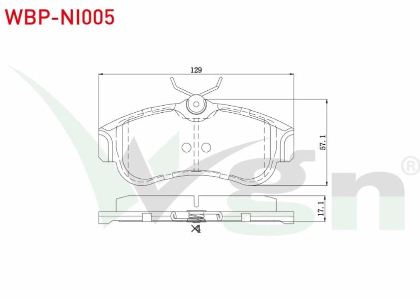 FREN BALATA ON NISSAN PRIMERA (P11) 1.6i 16v 1996-2001 / (P11) 1.8i 16v 1996-2001 / (P11) 2.0i 16v 1996-2001 / (P11) 2.0 TD 1996-2001 / PRIMERA (P10) 2.0i 1990-1998