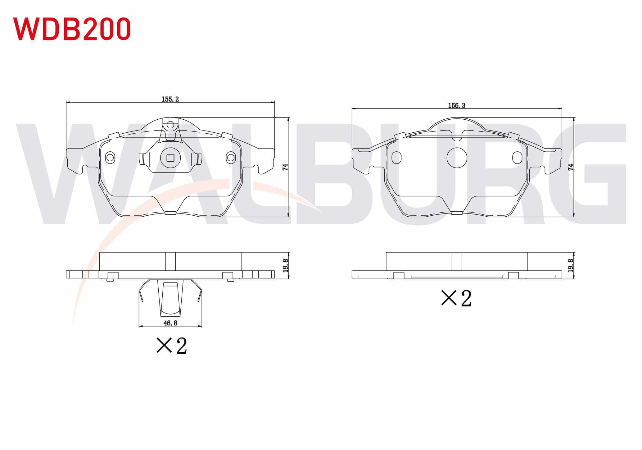 FREN BALATA ON OPEL VECTRA B 2.0i 1995-2003 / VECTRA B 2.5 V6 1995-2003 / CALIBRA A 2.0i 1995-2003