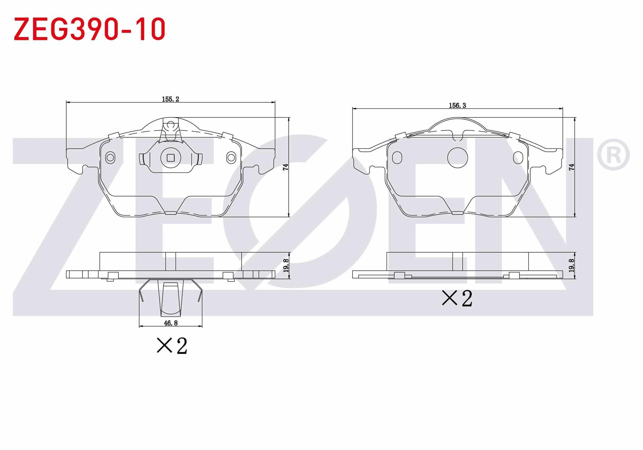 FREN BALATA ON OPEL VECTRA B 2.0i 1995-2003 / VECTRA B 2.5 V6 1995-2003 / CALIBRA A 2.0i 1995-2003