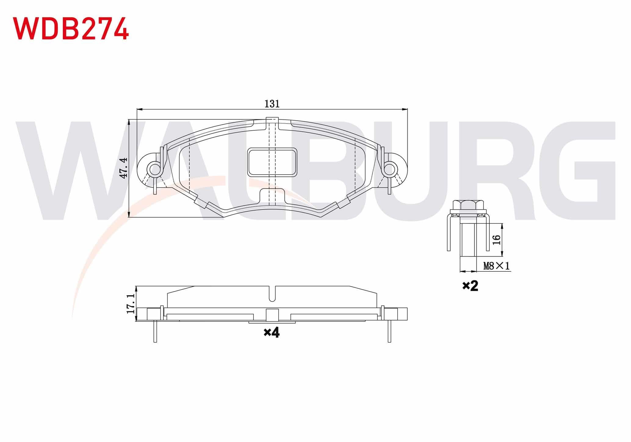 FREN BALATA ON PEUGEOT 206 (2A/C) 1.4 HDI 1998-2006 / 206 (2A/C) 1.6 HDI 1998-2006 / 306 (7B,N3,N5) 1.4i 1993-2002