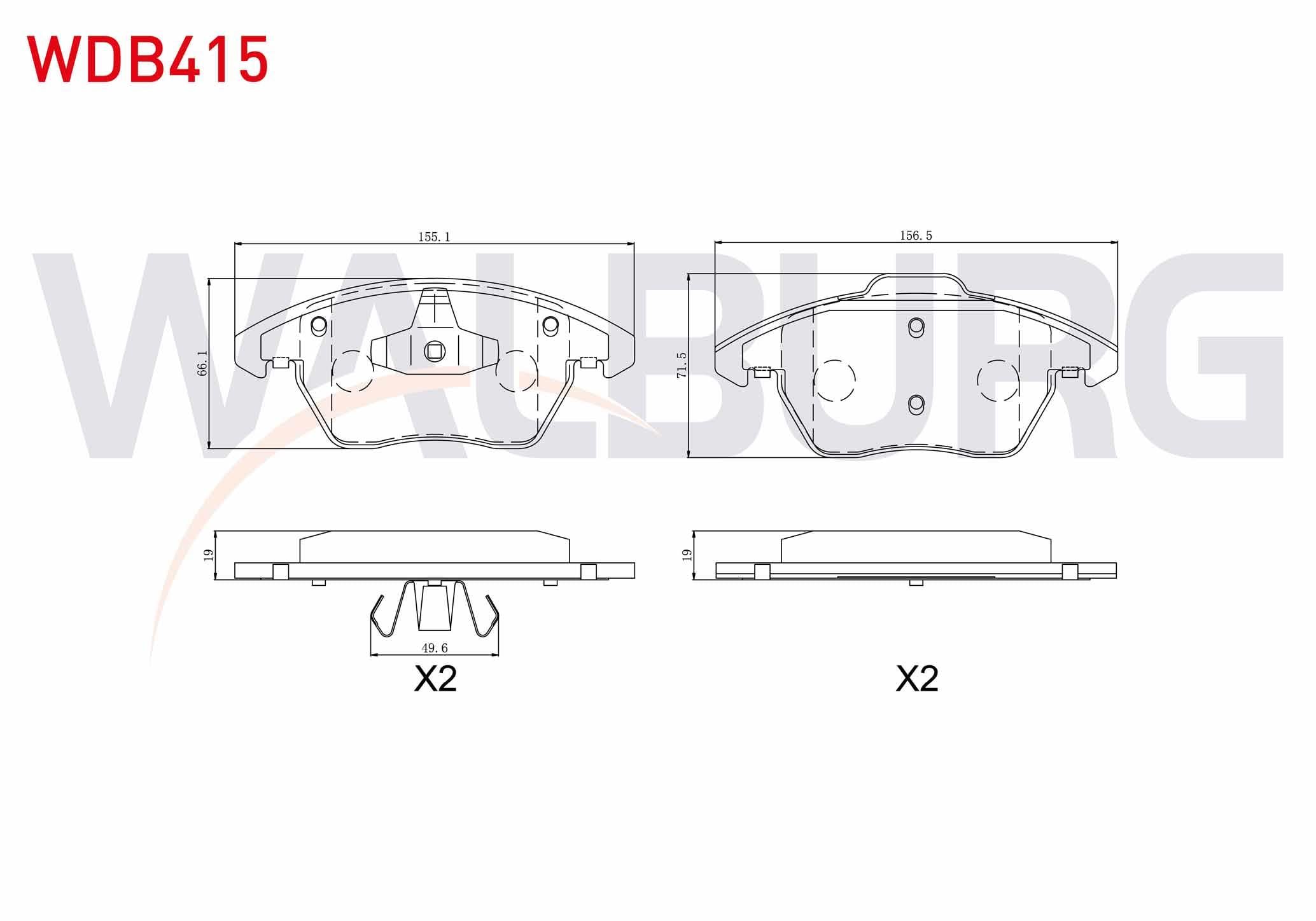 FREN BALATA ON PEUGEOT 307 (3A/C) 2.0i 2000-2007 / 307 (3A/C) 2.0 HDI 2000-2007 / 207 (WA,WC) 1.4 HDI 2006-2012 / CITROEN C4 (LC) 2.0 2004-2009