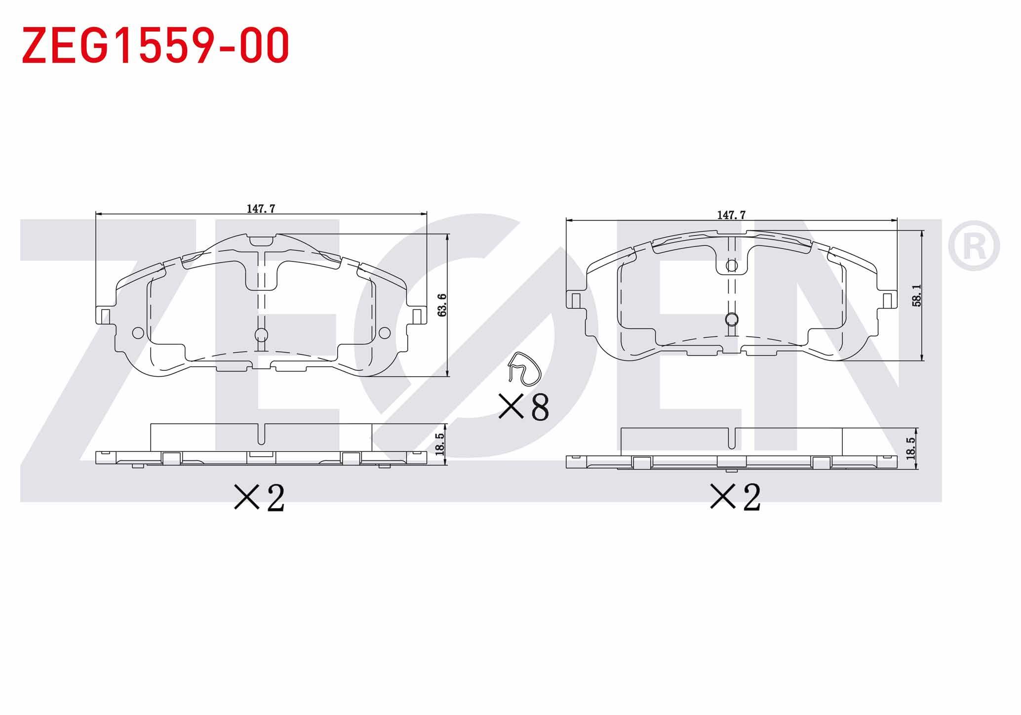 FREN BALATA ON PEUGEOT 308 II 1.6 HDI 2014-/ 308 II 1.2 THP 2014-/ 308 II 1.6 2014-