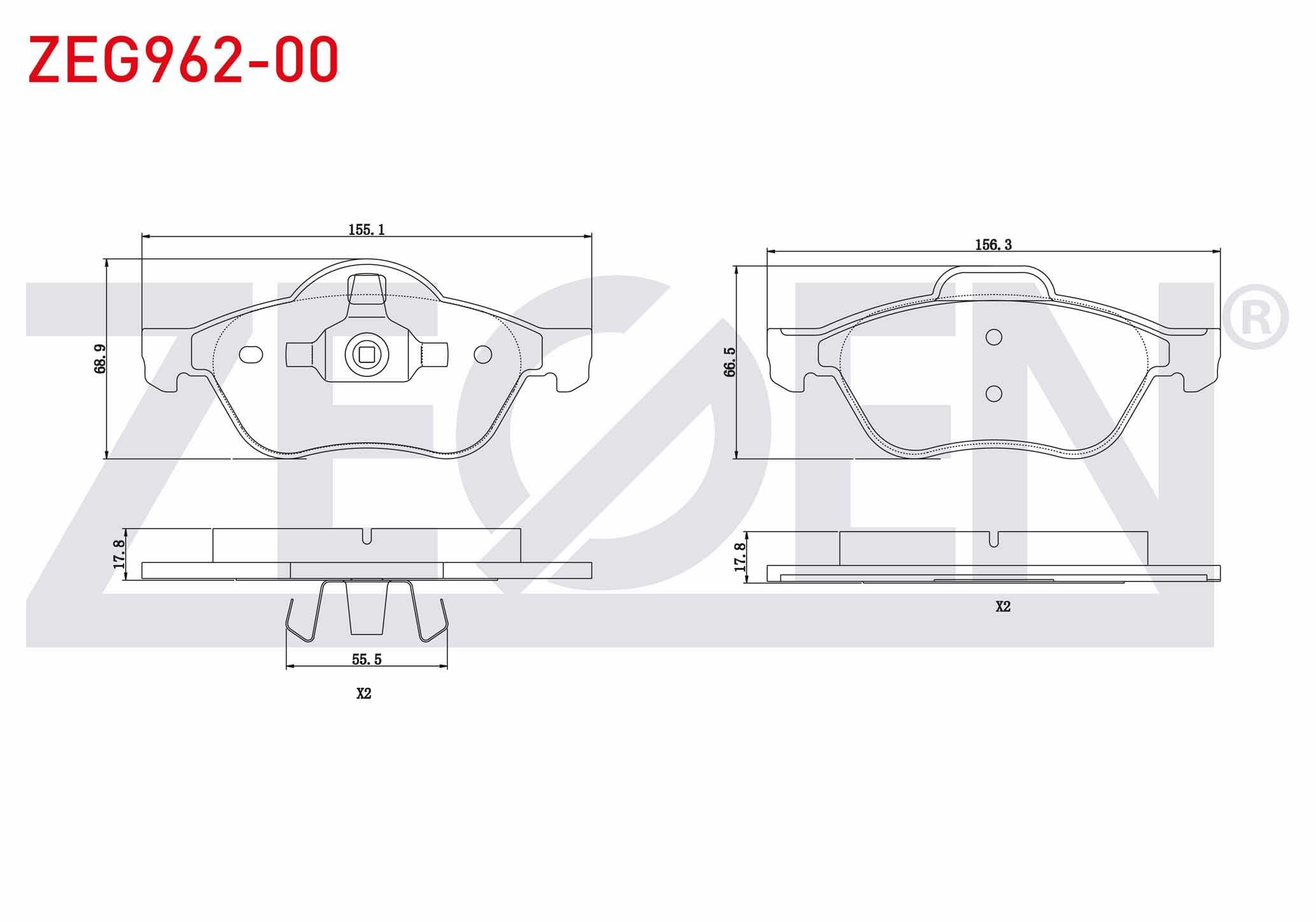 FREN BALATA ON RENAULT LAGUNA II (BG0/1) 1.6i 16v 15 JANT 2001-2007 / LAGUNA II 1.9 DCI 15 JANT 2001-2007 / LAGUNA III 1.5 DCI 2007- / LAGUNA III 1.6i 16v 2007- / LAGUNA II 1.8i 16v 2001-2007
