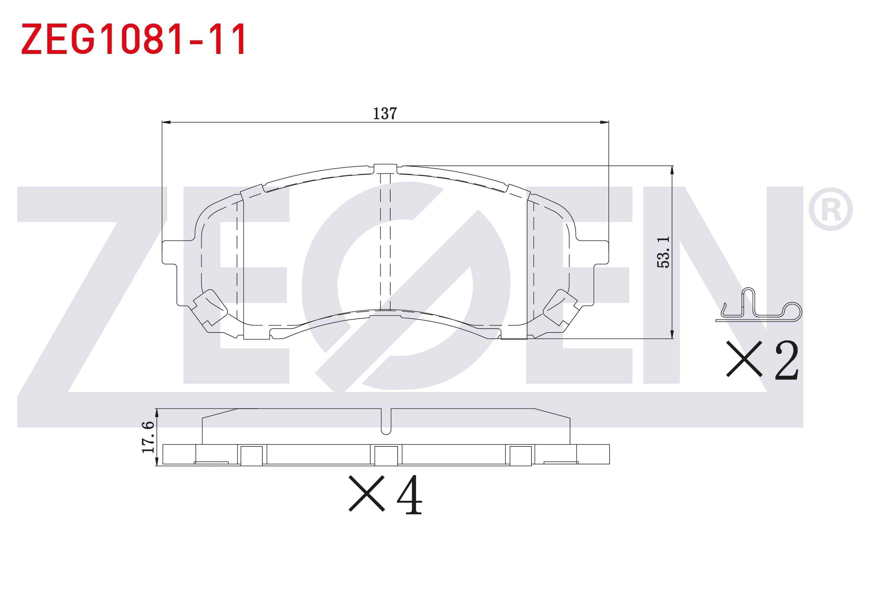 FREN BALATA ON SUBARU IMPREZA 1.5 - 1.6i 2000-2012 / FORESTER 2.0 2008- / OUTBACK 2.0 D 2009- / LEGACY V 2.0i 2009-2014