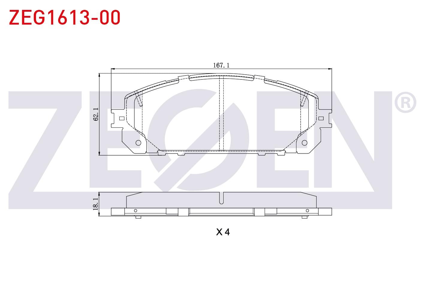 FREN BALATA ON TEL DELIKLI JEEP CHEROKEE (KL) 2.0 CRD 2014- / CHEROKEE (KL) 3.2 V6 2014-