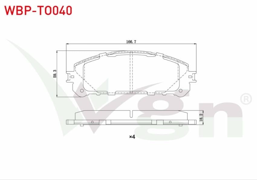 FREN BALATA ON TEL DELIKLI TOYOTA RAV4 IV (ZSA4,ALA4) 2.0 VVT-I - 2.0 D-4D 4X4 2012-/ LEXUS NX (_Z1_) 2.5 2014-/ RX (_L2_) 450h 3.5 T 2015-/ ES VII (Z10_, _A10_, _H10_) 2.5 Hybird 2018-