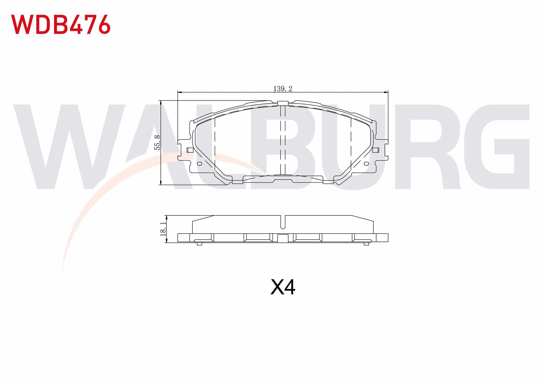 FREN BALATA ON TOYOTA COROLLA (E15_) 1.6 VVT-I 2007-2012 / AURIS (ZRE15) 1.6 VVT-I 2007-2012