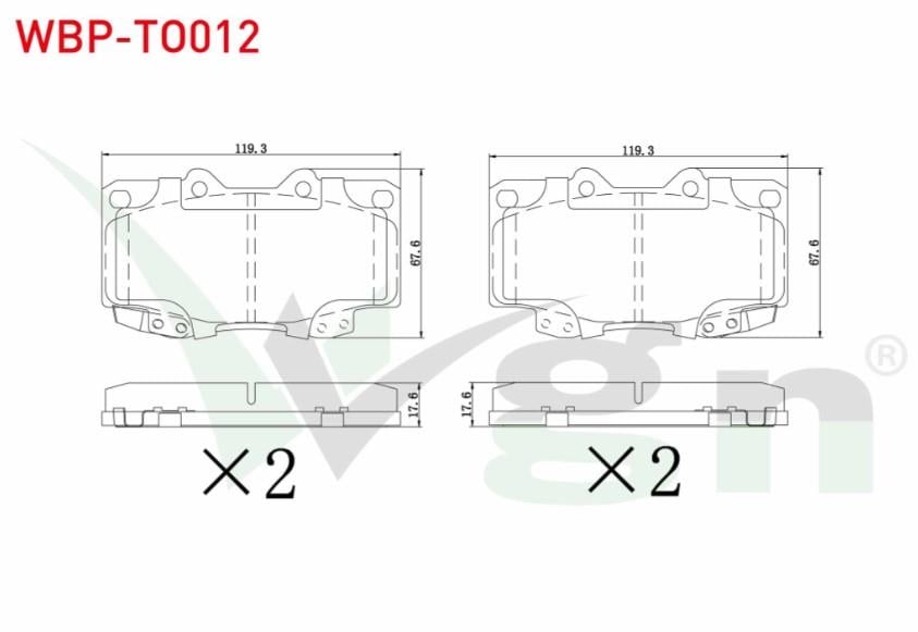 FREN BALATA ON TOYOTA HI-LUX PICK UP 2.5 D 2005-2011 / HI-LUX PICK UP 2.5 D-4D 2005-2011 / HI-LUX PICK UP 3.0 D-4D 2005-2011