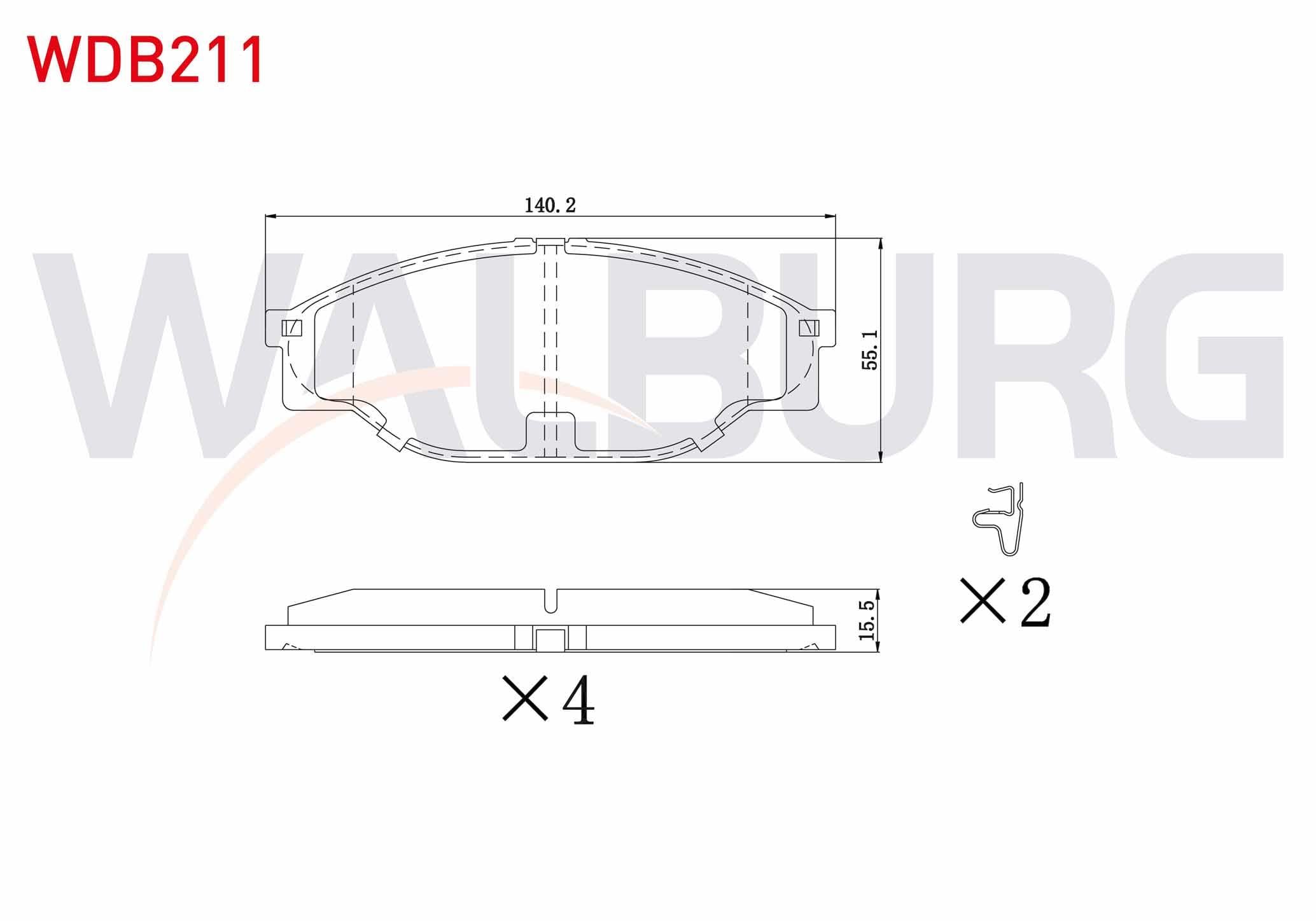 FREN BALATA ON TOYOTA HI-LUX PICK UP (_N_) 2.5 D-4D 1983-2005 / HI-LUX PICK UP (_N_) 2.5 2.4 D 1983-2005 / HI-ACE III (_H10_) 2.0 1989-1995 / HI-ACE III (_H10_) 2.4 D 1989-1995