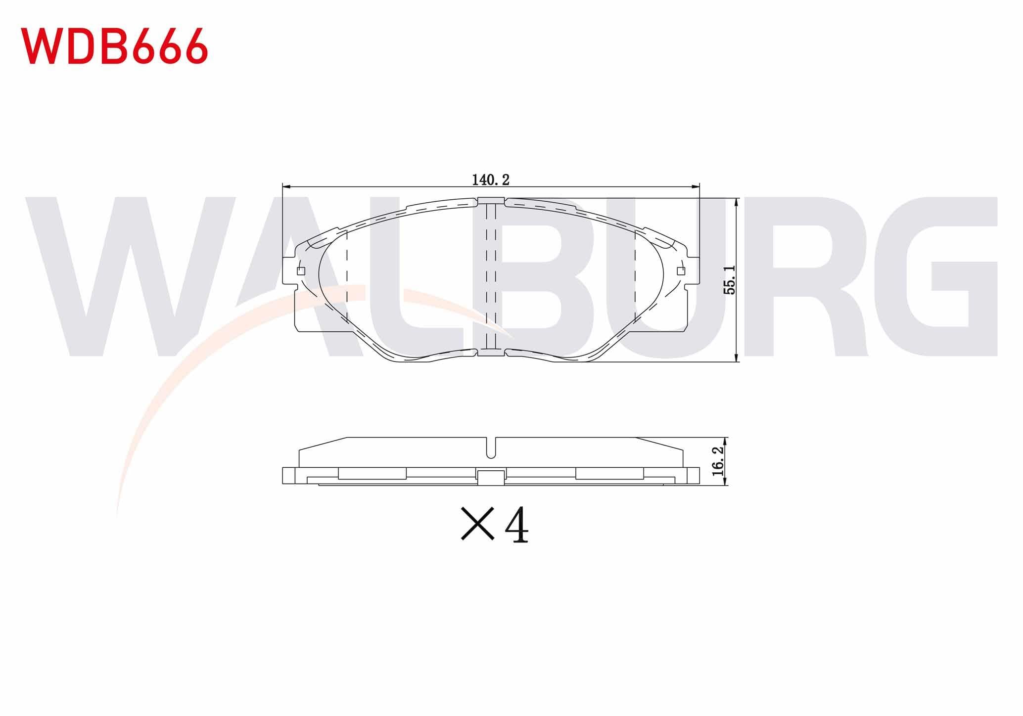 FREN BALATA ON TOYOTA HI-LUX PICK UP (TGN1_, GGN2_, GGN1_, KUN2_, KUN1_) 2.5 D-4D 4X2 15.60mm 2005-