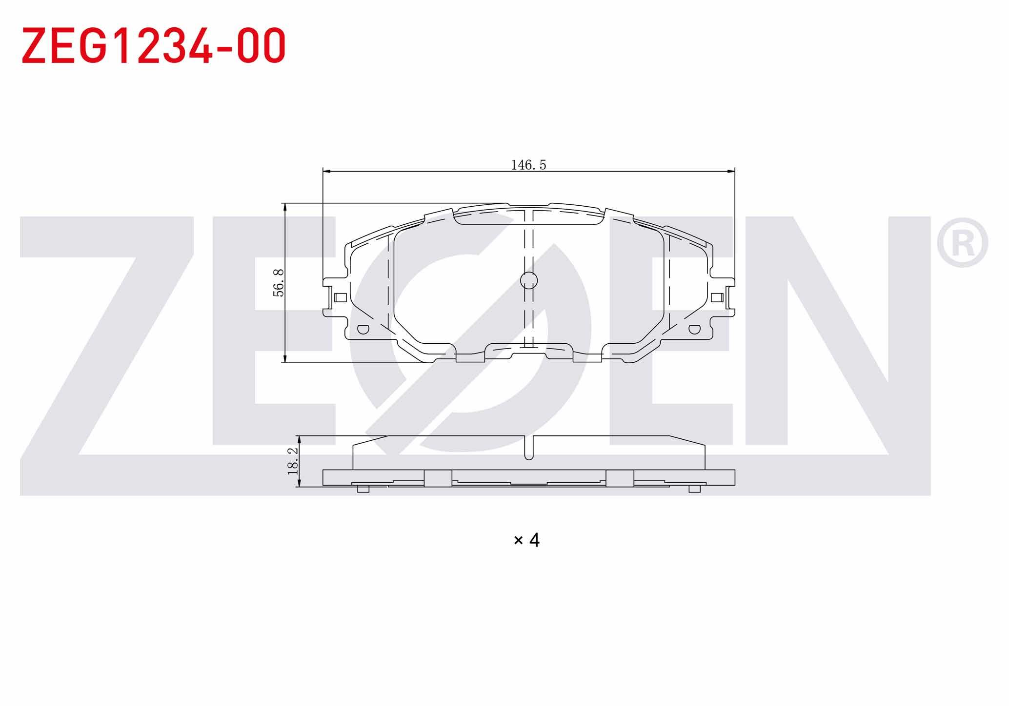FREN BALATA ON TOYOTA RAV4 III (ACA3_, ACE_, ALA3_, GSA3_, ZSA3_) 2.0 VVT-I 2005-2012 / RAV4 III 2.2 D 2005-2012 / RAV4 III 2.2 D-4D 2005-2012