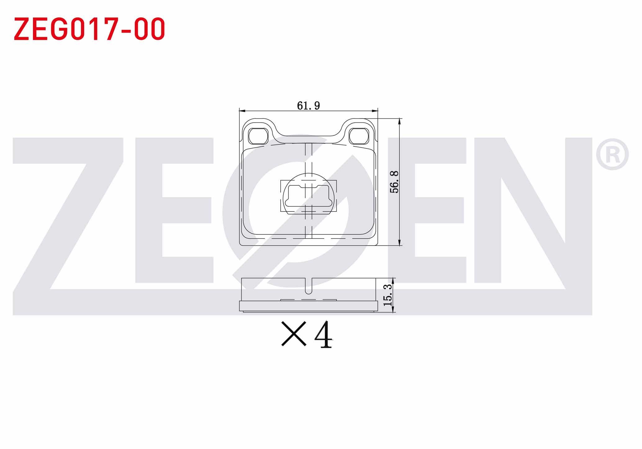 FREN BALATA ON VOLKSWAGEN GOLF I (17) 1.1 1974-1985 / GOLF I (17) 1.3 1974-1985 / GOLF I (17) 1.6 1974-1985 / JETTA I (17) 1.1 1974-1984 / JETTA I (17) 1.3 1974-1984