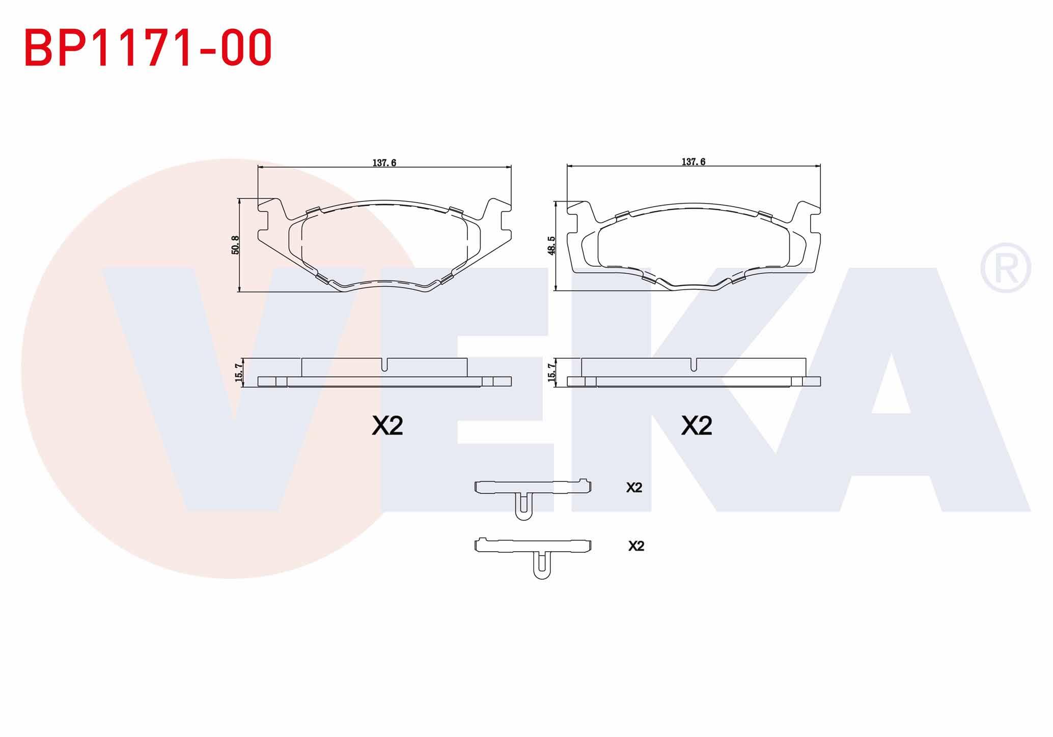 FREN BALATA ON VOLKSWAGEN GOLF II (19E,1G1) 1.3 1983-1992 / GOLF II (19E,1G1) 1.6 1983-1992 /