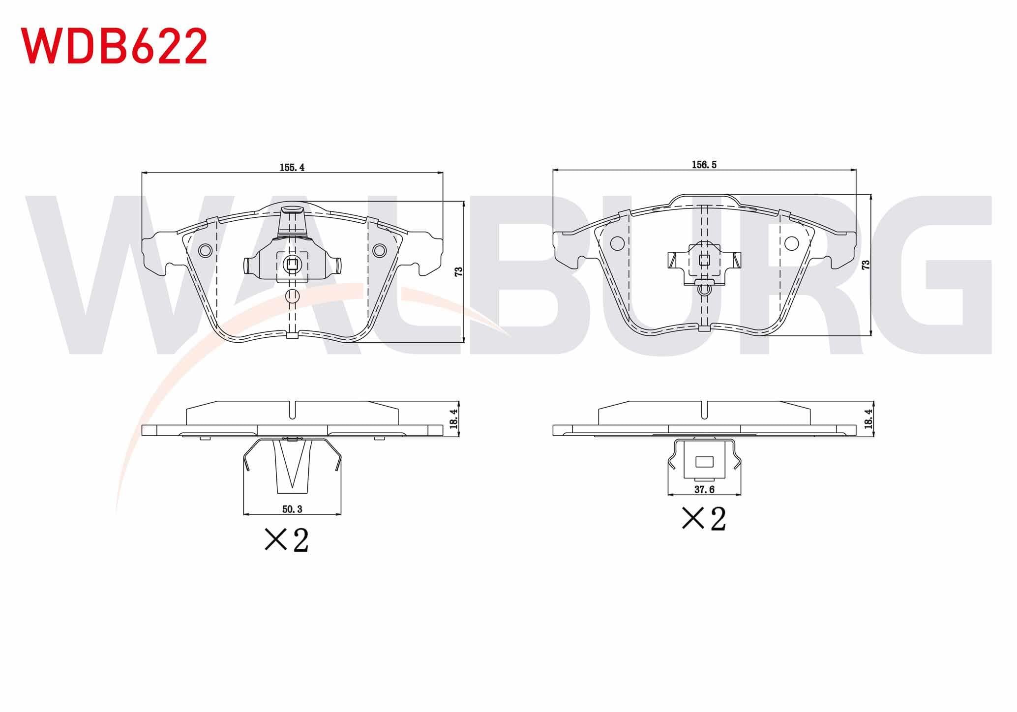FREN BALATA ON VOLVO S40 II (MS) 1.6i 2004-2012 / S40 II (MS) 2.0i 2004-2012