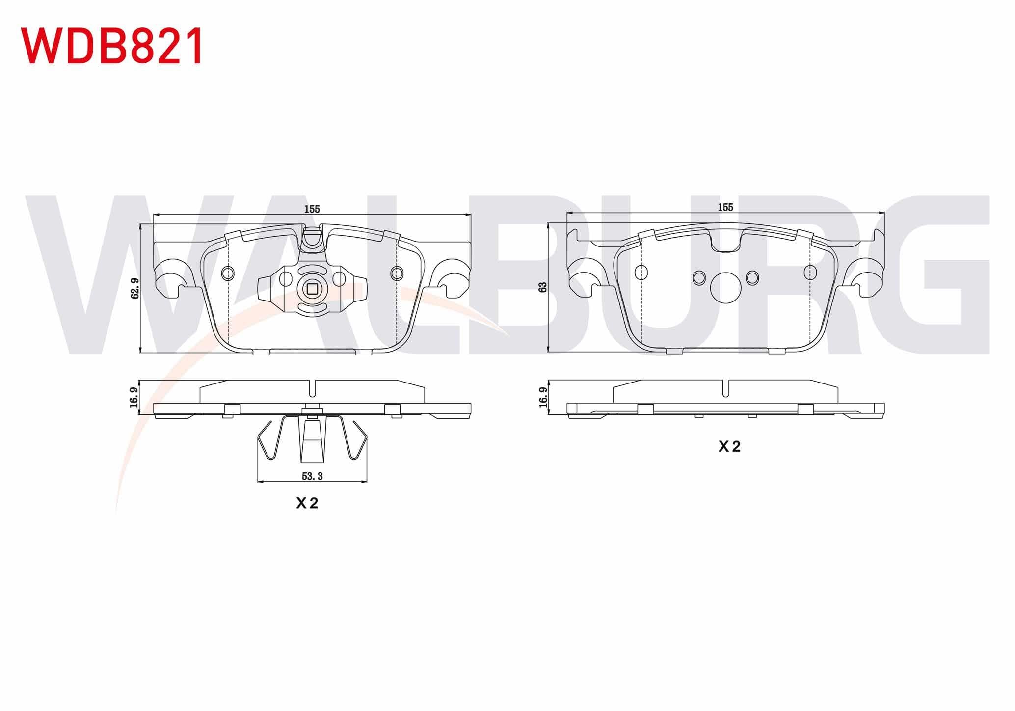 FREN BALATA ON VOLVO S90 II 2.0 D5 2016- / VOLVO S90 II 2.0 D4 2016-