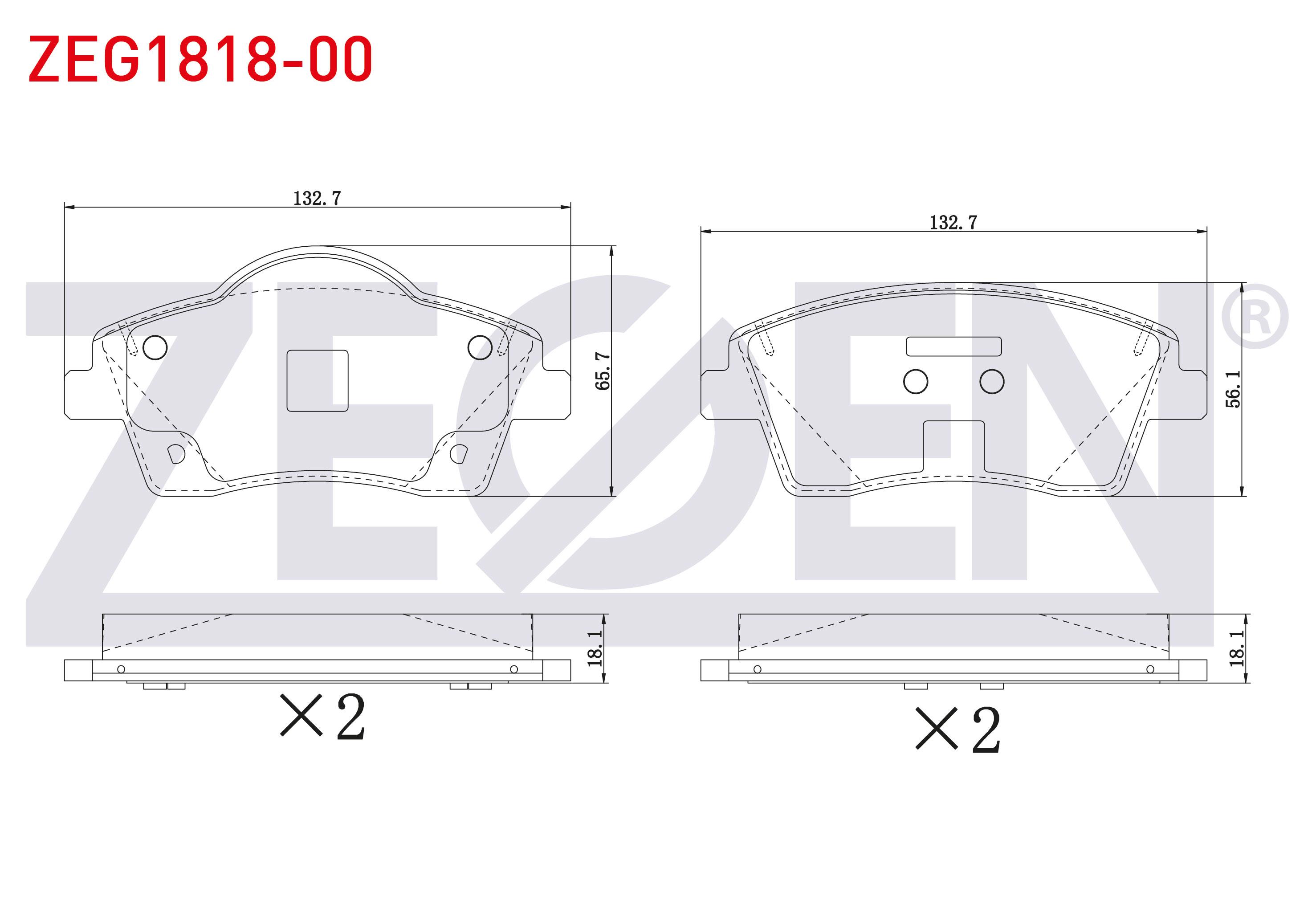 FREN BALATA ON VOLVO XC40 1.5 T3 - 2.0 D3 - 2.0 D4 16 JANT DISK CAPI 296mm 2018-