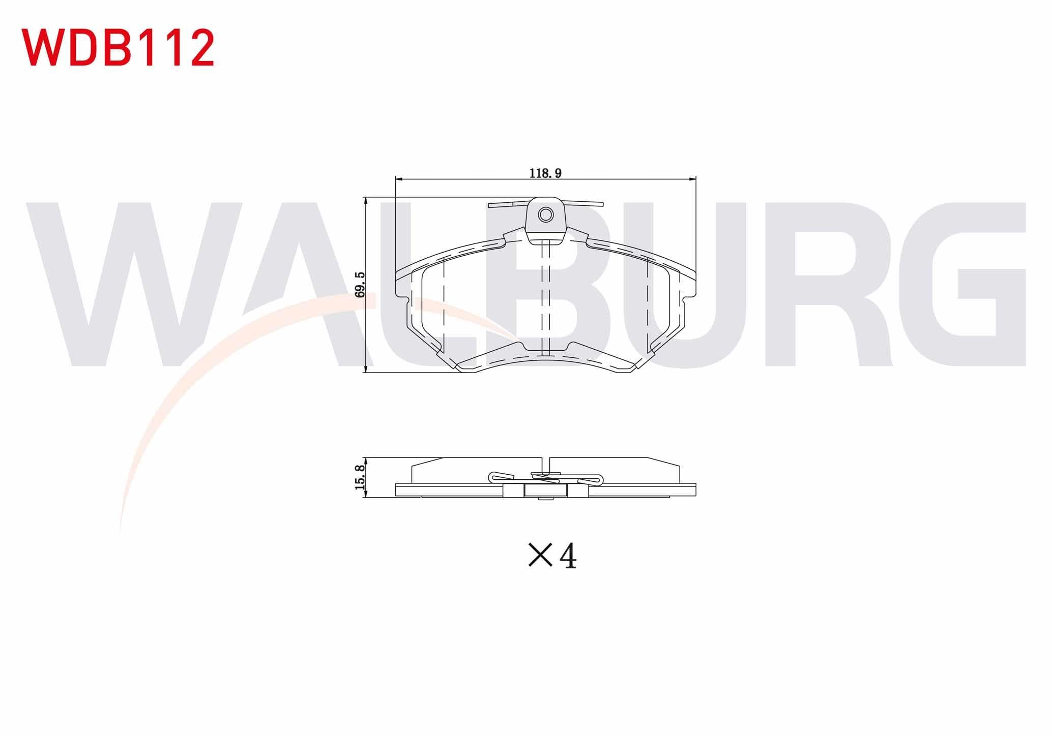 FREN BALATA ON VW PASSAT (3A2,35I) 1.8 1988-1997/ 2.0 1988-1997/ GOLF III 1.9 TDI 1991-1999/ CADDY II 1.9 SDI 1995-2004/ SEAT IBIZA II 1.6i 1993-2002/ 1.7 SDI 1993-2002/ TOLEDO I 1.8 1991-1999/