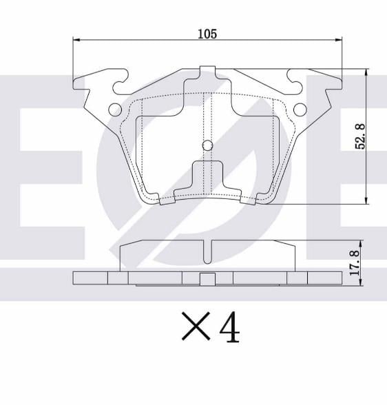 FREN BALATASI ARKA MERCEDES VITO (638) 110 CDI 1997-2003 / VITO (638) 108 CDI 1997-2003 A0034200220