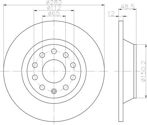 FREN DİSK AYNASI ARKA-DÜZ CAVA-CBAB-BLF-BLR-BKP-CAX PASSAT 6-TİGUAN 1.4TSİ-1.6FSİ-2.0FSİ-2.0T