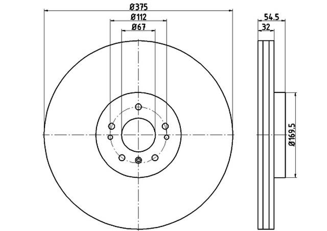 FREN DİSK AYNASI ÖN  164-ML/GL  2006-