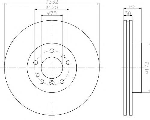 FREN DİSK AYNASI ÖN 3.0İ-4.4İ E53  -2000