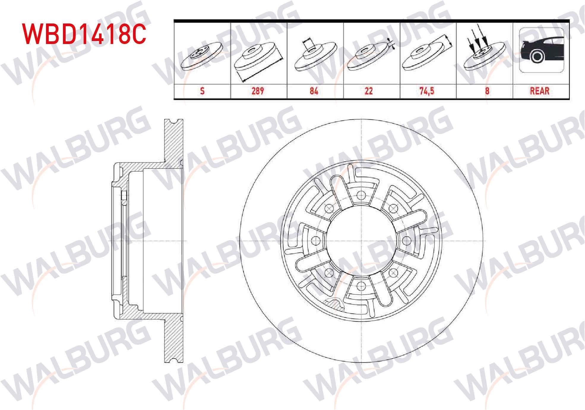 FREN DISKI ARKA DUZ KAPLAMALI 8 BJN 289X22X84X84,5 IVECO DAILY III (35.80-35.10-35.12) 2.3 D 1999-2006 / DAILY III (35.80-35.10-35.12) 2.8 D 1999-2006 / DAILY II (35.80-35.10-35.12) 2.5 D 1996-1999