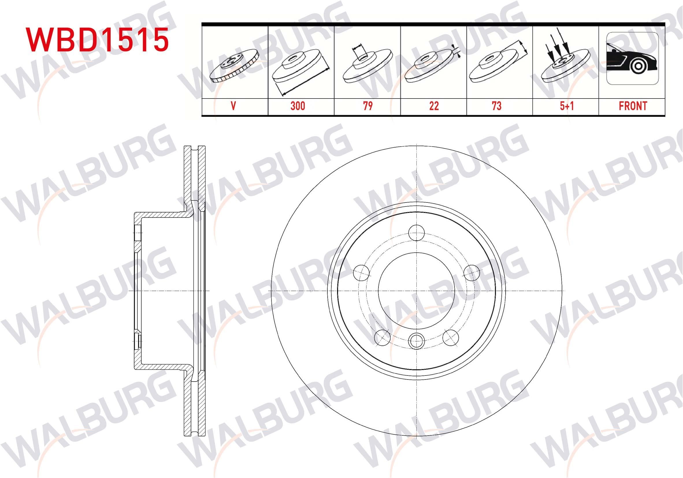 FREN DISKI ON HAVALI BMW 3 SERISI (F30) 320 D 5 BIJON 300X22X79X73 2011-