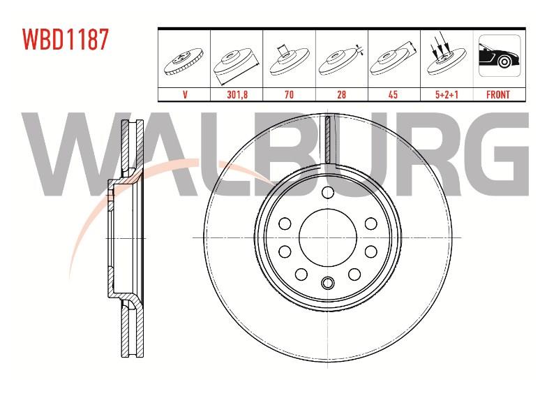 FREN DISKI ON HAVALI OPEL VECTRA C 1.8 16v 5 BIJON 301,8X28X70X45 2002-2008 93171500