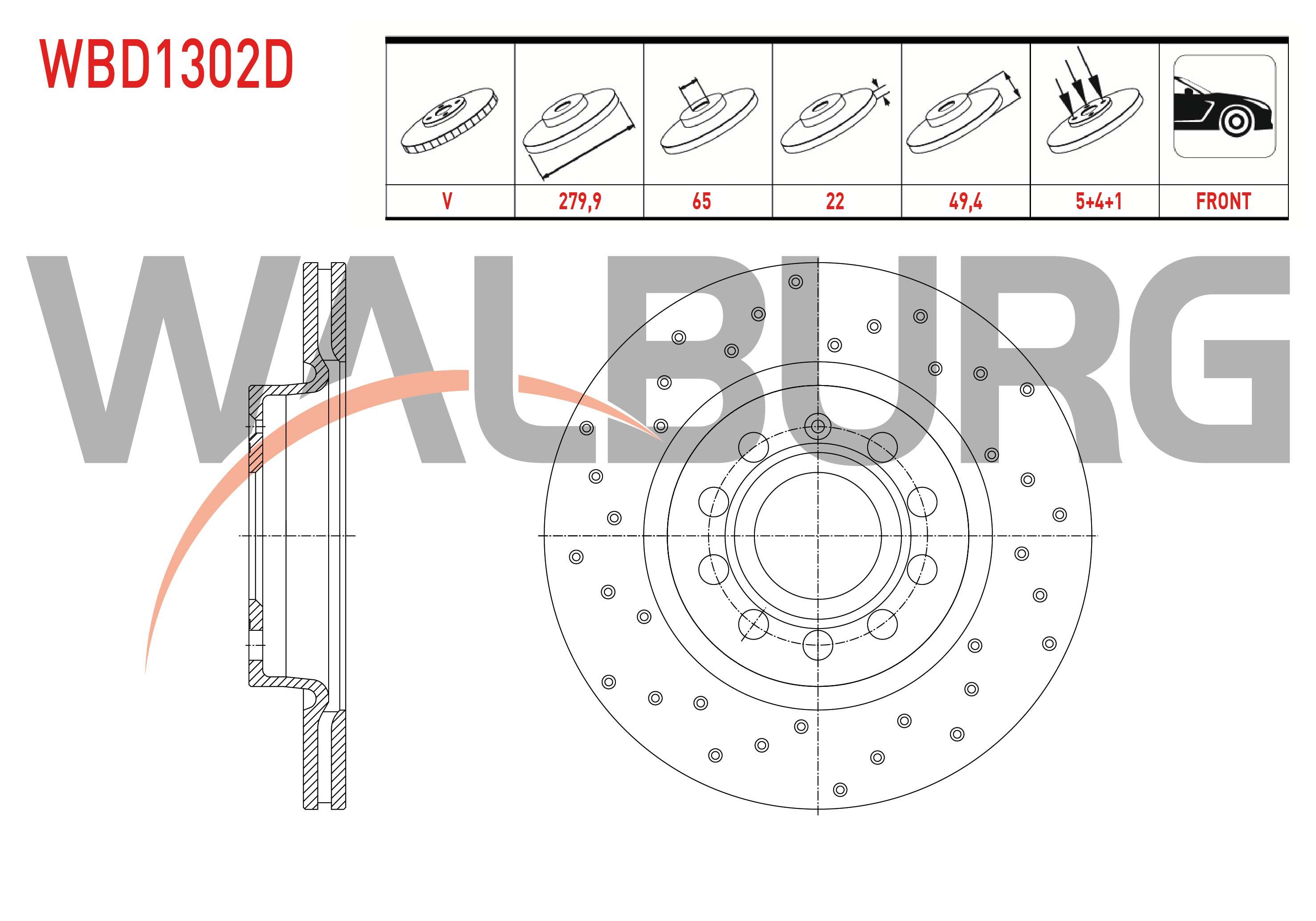 FREN DISKI ON HAVALI PERFORMANS DELIKLI 5 BJN 279,9X22X65X49,4 GOLF V 1.4 TSI-1.6 TDI-2.0 TSI 03-09/CADDY III 1.9 TDI 2004-2015/LEON 1.6-2.0 TDI 05-12/A3 1.6-1.8 T 03-12/OCTAVIA 1.4 TSI-1.6 TDI 04-12