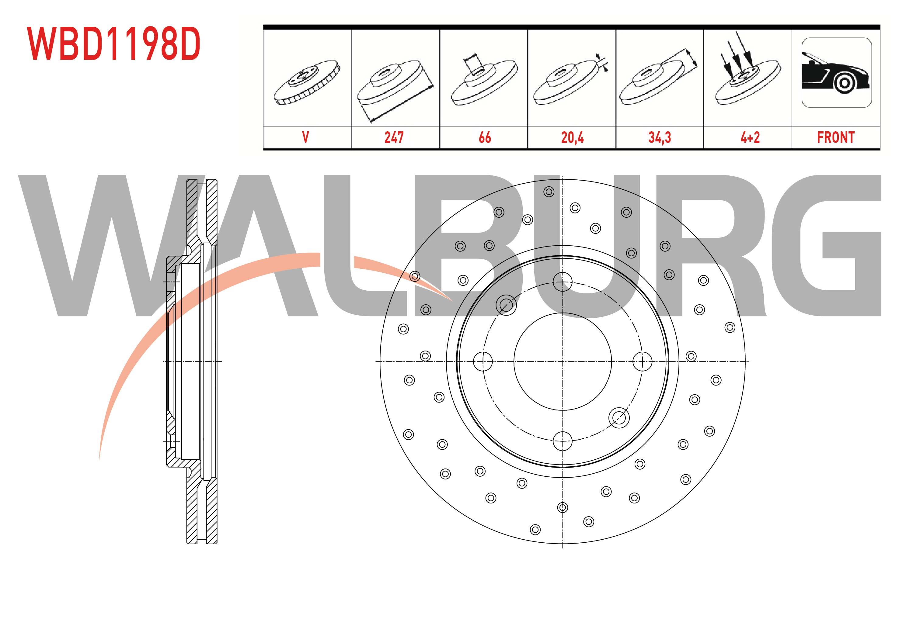 FREN DISKI ON HAVALI PERFORMANS DELIKLI 4 BJN 247X20,4X66X34,3 206 1.4 HDI - 1.4i 16v - 1.6i 16v 98-06/XSARA 1.6 - 1.8 97-05/306 1.6i - 1.8i 93-02/SAXO 1.5 D - 1.6 96-04/106 II 1.6i 96-02