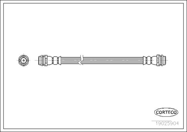 FREN HORTUMU ARKA 140 MM GOLF 4 - A3