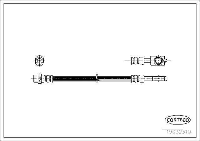 FREN HORTUMU ARKA 265 MM A4