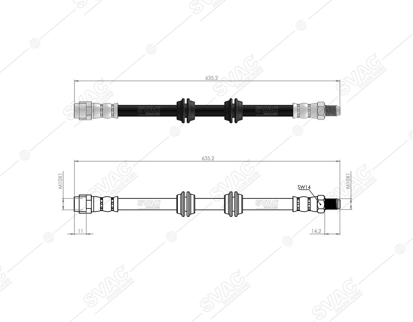 FREN HORTUMU ARKA MERC. GL-SERIE X164 - M SERIE W164 2006/- A1644200248 - 1644200548 - A1644200548
